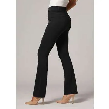 Conceited Dress Pants Women - Stretchy - Tummy Control - All Day Comfort Wear to Work - Womens Dress Pants in Tall and Petite - Regular and Plus Size - Midnight Black - X-Small