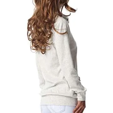 Levaca Long Sleeve Cowl Neck Tunic Sweatshirt for Women