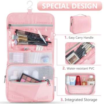 OlarHike 8 Set Packing Cubes for Travel, Sturdy Suitcase Organizer in 4 Sizes (Extra Large, Large, Medium, Small), Luggage Cubes with Toiletry Bag, Essentials Cruise Ship Gifts for Women（Pink）