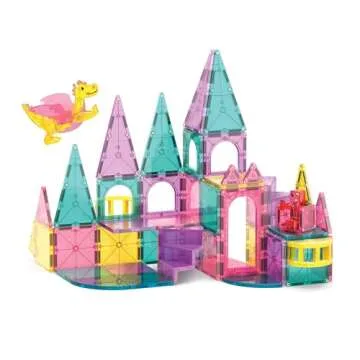 MAGNA-TILES Castle Building Set 48-Piece Magnetic Fun