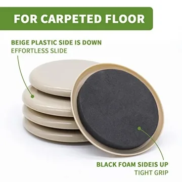 COVERCORNER Furniture Sliders - Effortless Carpet Movement
