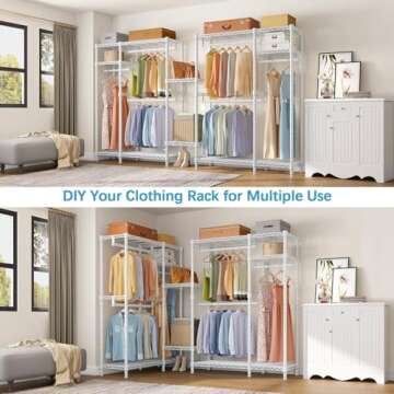 VIPEK L22 Corner Clothes Rack, L Shaped Heavy Duty Garment Rack, Corner Wardrobe Closet with Adjusta...