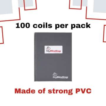 10mm White Spiral Binding Coils - 100pk for All Projects