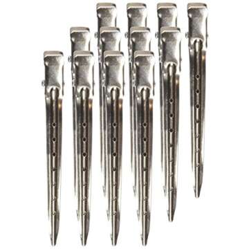 Soft 'N Style Duck Bill Clips Steel, 12 Bag