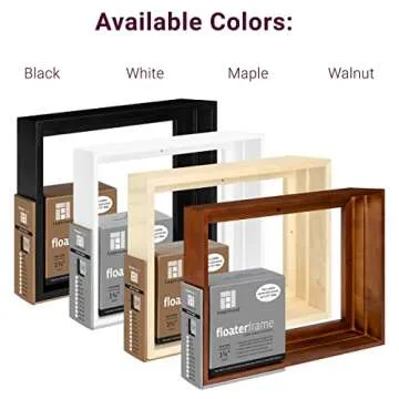 Ampersand Art Supply Floaterframe Readymade Frame for Flat and 1 1/2" Deep Wood Panel and Canvas Artwork, Paintings, Prints, and More, 6"x6", Maple Bold