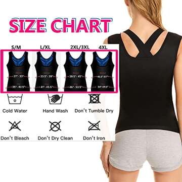 Women Sauna Suit Waist Trainer Polymer Vest Sweat Enhancing Body Shaper for Weight Loss Tummy Slimming Workout Fitness Tank