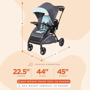 Baby Trend Sit N’ Stand® 5-in-1 Shopper Plus Stroller