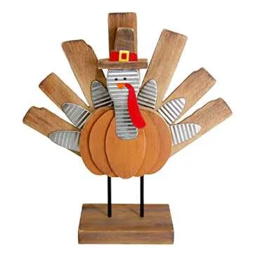Thanksgiving Turkey Decoration: Vibrant Home Tabletop Delight