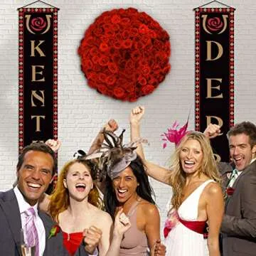 Pudodo Kentucky Derby Porch Banner Decoration for Parties