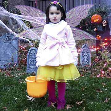 YUGYUJ Fairy Wings for Adults, Butterfly Wings for Womens, Halloween Dress Up Fairy Costumes Women Sparkling Sheer Angel Wings (Purple)