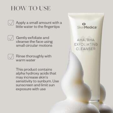 SkinMedica AHA/BHA Exfoliating Cleanser for Radiant Skin