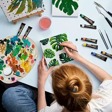 ARTEZA 6x6 Stretched Canvas 12 Pack for Painting