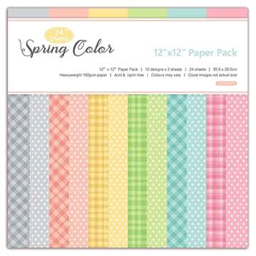 BLEDS 24 Sheet Flower Scrapbooking Paper