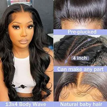 Body Wave Lace Front Wig - 18 Inch Soft Brazilian Hair