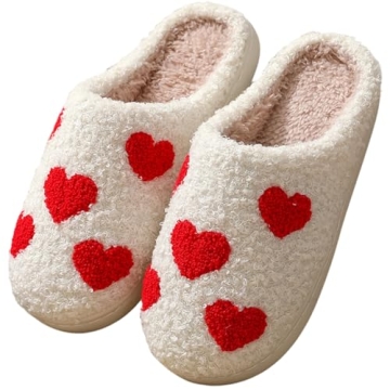 Nana BoLian Heart/Smiley Face Slippers - Cozy Indoor Slippers with Plush Lining for Women, Perfect V...