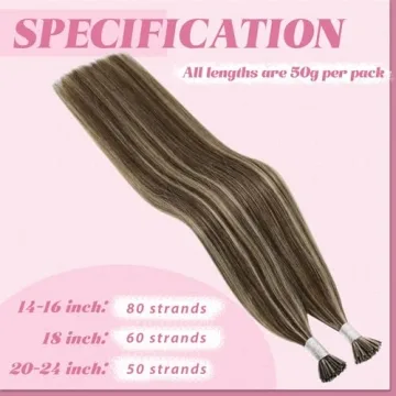 YoungSee Real Human Hair I Tips Extensions for Volume
