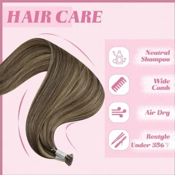 YoungSee Real Human Hair I Tips Extensions for Volume