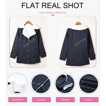 Dokotoo Women's Winter Jean Fleece Jacket - Stylish & Warm