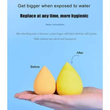 7 Pcs Multi-color Makeup Sponge Set, Foundation Blending Beauty Blender, Flawless for Liquid Creams and Powders