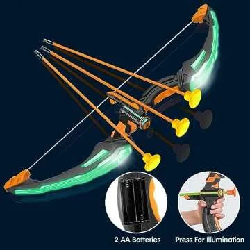 JOYIN Kids Bow and Arrow Set with LED Flash Lights, Outdoor Archery Set Toy Gift for Boys and Girls ...