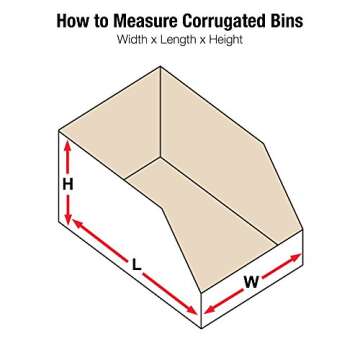 Aviditi Storage Bins, 3"x18"x4.5", Pack of 25 Fast Assembly