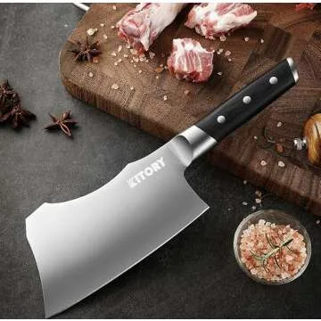 7 Inch Meat Cleaver - Ergonomic and Durable Chopping Knife