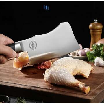 7 Inch Meat Cleaver - Ergonomic and Durable Chopping Knife