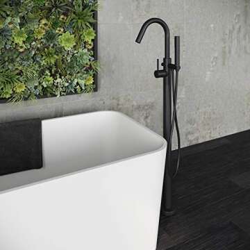 Pfister LG6-1MFB Matte Black Tub Filler for Modern Bathrooms