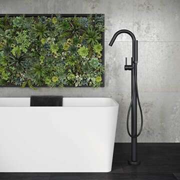 Pfister LG6-1MFB Matte Black Tub Filler for Modern Bathrooms