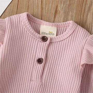 Gouldenhui Winter Newborn Baby Boy Girl Long Sleeve Romper Solid Ribbed Clothes Unisex Infant Cotton Button Jumpsuit One Piece Outfit