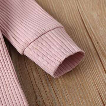 Gouldenhui Winter Newborn Baby Boy Girl Long Sleeve Romper Solid Ribbed Clothes Unisex Infant Cotton Button Jumpsuit One Piece Outfit