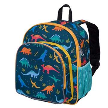 Wildkin 12-inch Kids Backpack – Padded, Adjustable, Ideal for Daycare & Travel - Jurassic Dinosaurs