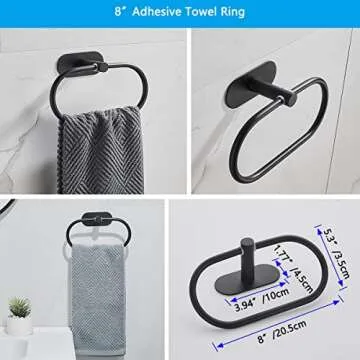 4-Piece Self Adhesive Stainless Steel Bathroom Set
