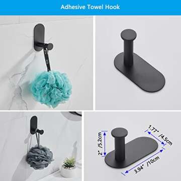 4-Piece Self Adhesive Stainless Steel Bathroom Set