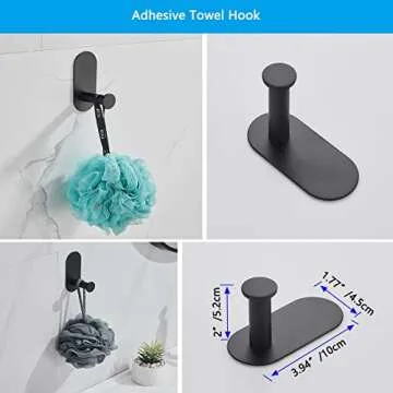 4-Piece Self Adhesive Stainless Steel Bathroom Set