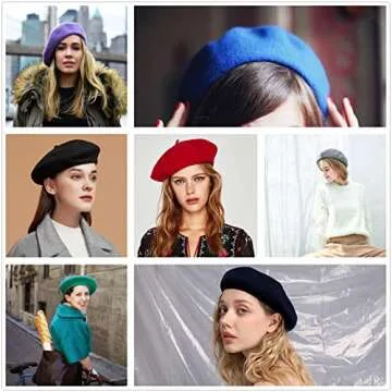Classic Women's French Wool Beret Hat - Solid Royal Blue