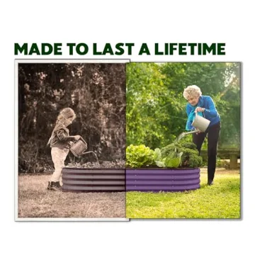 Sturdy Galvanized Raised Garden Bed 4x2x1 ft Planter