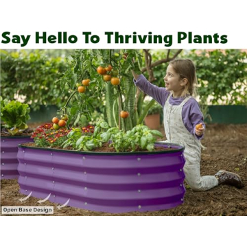 Sturdy Galvanized Raised Garden Bed 4x2x1 ft Planter