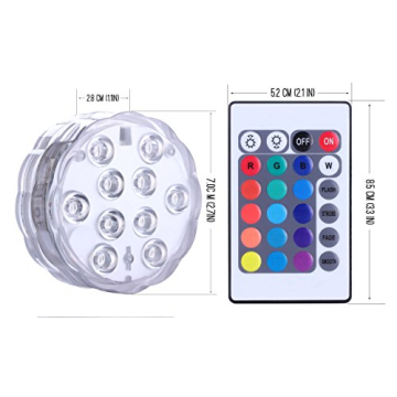 LED Submersible Lights Remote Control Waterproof