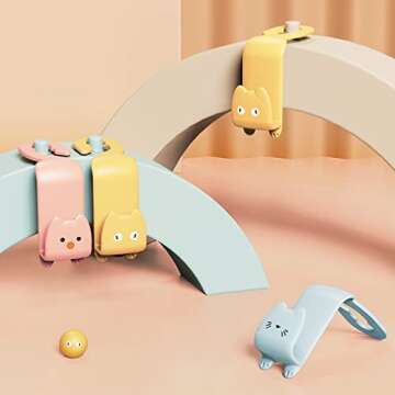 HIWOFASI Car Seat Headrest Hooks 2 Pack Car Hook for Purses and Bags Universal Handbag Coats Umbrellas Holder Cute Cat