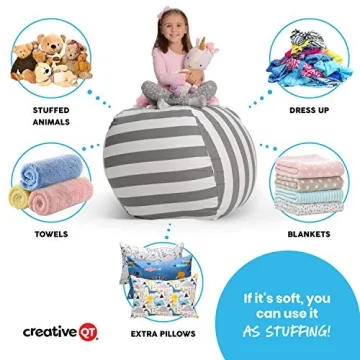 Creative QT Stuffed Animal Storage Bean Bag Chair for Kids