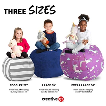 Creative QT Stuffed Animal Storage Bean Bag Chair for Kids