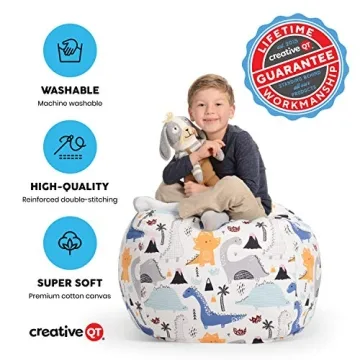 Creative QT Stuffed Animal Storage Bean Bag Chair for Kids