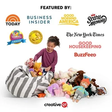 Creative QT Stuffed Animal Storage Bean Bag Chair for Kids