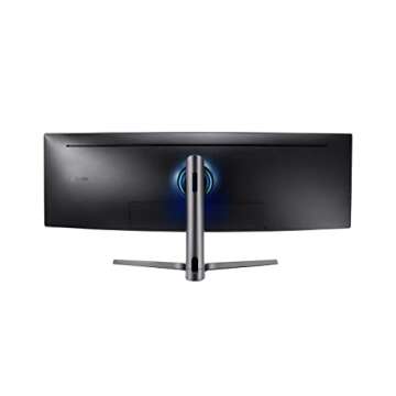 SAMSUNG 49” Odyssey CRG Series Dual QHD (5120x1440) Curved Gaming Monitor, 120Hz, QLED, HDR, Height Adjustable Stand, Radeon FreeSync, LC49RG90SSNXZA