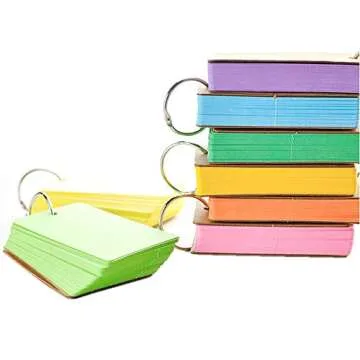 Colorful 300Pcs Blank Flash Cards for School DIY Use