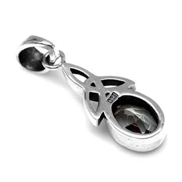 Silvershake Mystic Fire Topaz Sterling Silver Pendant