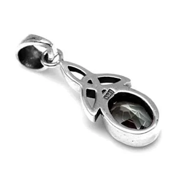 Silvershake Mystic Fire Topaz Sterling Silver Pendant