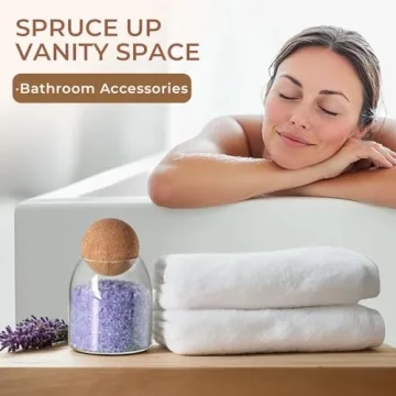 ComSaf 16oz Glass Storage Jars with Cork Lids 3 Pack