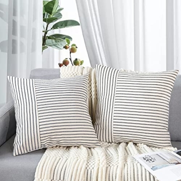 Adabana Farmhouse Throw Pillow Covers Set of 2